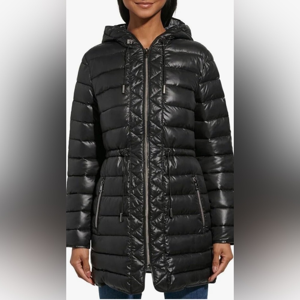 Kenneth Cole Quilted Puffer Jacket Coat